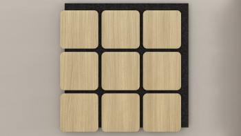 Skaben Akustikpaneele SilentWall - Quadrat Eiche Natur Hell - 60 x 58,5 cm
