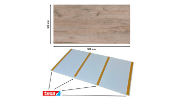 Skaben DesignWall Aqua Wandverkleidung Kunststoff - Bassano Eiche 60 x 30 cm