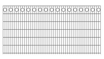 planeo Doppelstab Schmuckzaun Halo 6/6/6 RAL 7016 Anthrazit