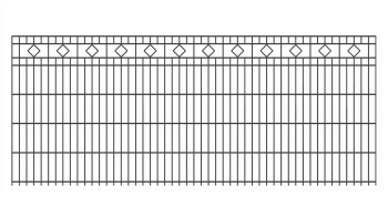 planeo Doppelstab Schmuckzaun Karree 6/6/6 RAL 7016 Anthrazit