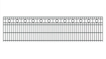 planeo Doppelstab Schmuckzaun Karree 6/6/6 RAL 7016 Anthrazit