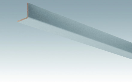 MEISTER Sockelleisten Winkelleisten Aluminium-Metallic 4080 - 2380 x 33 x 3,5 mm