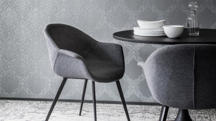 Vliestapete Alpha Architects Paper Ornamente Grau Metallic 801