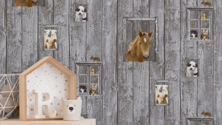 Vliestapete grau Modern Kinder Kinder Blumen & Natur Little Stars 421