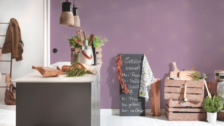 Vinyltapete lila Modern Klassisch Uni Streifen Trendwall 842