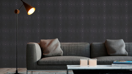 Vinyltapete schwarz Modern Klassisch Uni Streifen Trendwall 853