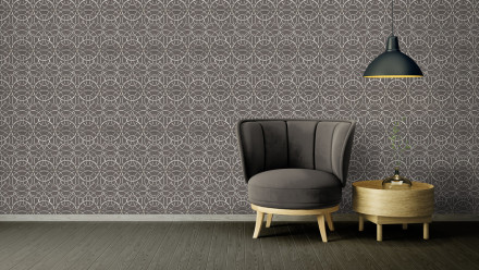 Vinyltapete grau Vintage Ornamente Bilder Versace 4 495