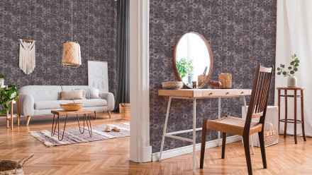 Vinyltapete lila Modern Blumen & Natur New Walls 914