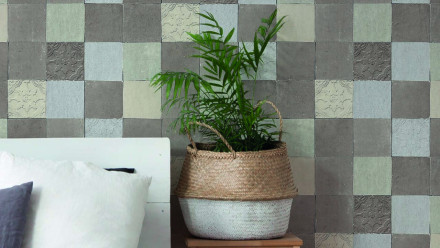 Vinyltapete grau Modern Blumen & Natur New Walls 063