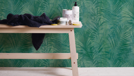 Vinyltapete Neue Bude 2.0 Edition 2 Tropical Concret A.S. Création Modern Landhausstil Grün Blau Gelb 112