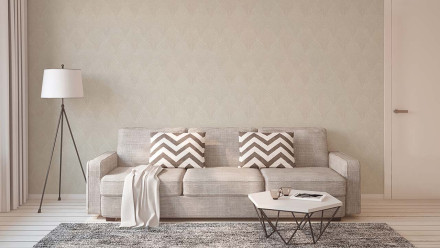 Vinyltapete creme Modern Retro Ornamente Streifen Pop Style 821