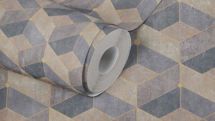 Vinyltapete Titanium 3 Streifen Klassisch Beige 22