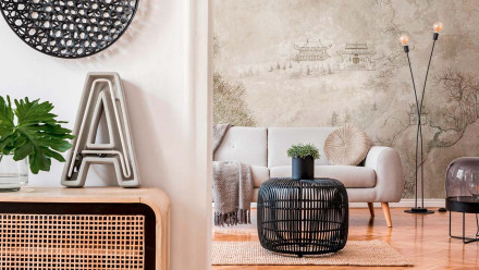 Vinyltapete The Wall Bilder Vintage Beige 471