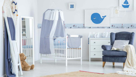 Papiertapete Bordüre (selbstklebend) grau Modern Kinder Bilder Blumen & Natur Lovely Kids 761