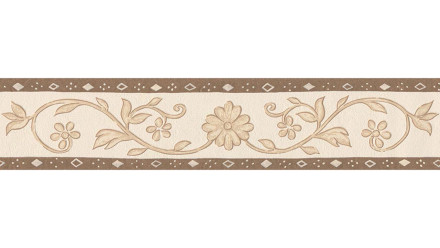 Vinyltapete Bordüre braun Vintage Ornamente Blumen & Natur Only Borders 10 171