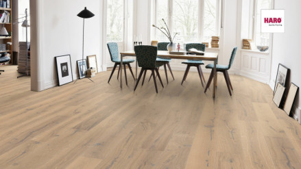 Haro Parkett Serie 4000 Eiche weiß Alabama 4V Landhausdiele (529764)