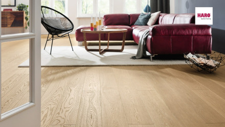 Haro Parkett Serie 4000 Eiche weiß Exklusiv 4V Landhausdiele (531679)