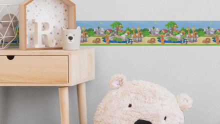Papiertapete Bordüre bunt KinderModern Kinder Blumen & Natur Only Borders 10 716