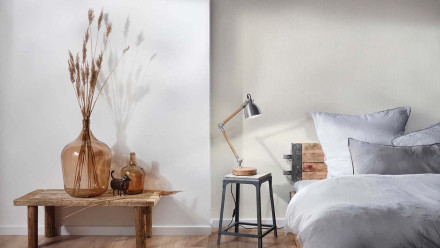 Vinyltapete Strukturtapete creme Modern Streifen Authentic Walls 2 012