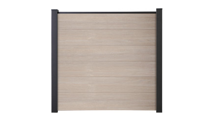 planeo Basic - PVC-Steckzaun Quadratisch Sheffield Oak 180 x 180 cm