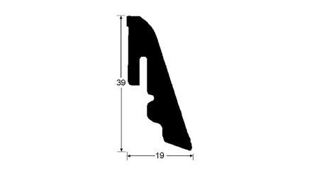 Haro Sockelleisten - Massivholz-Leisten - versiegelt - 19 x 39 mm - Eiche (408669)