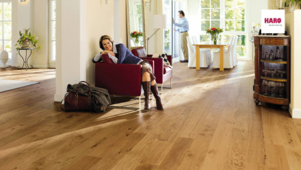Haro Parkett Serie 4000 Eiche Markant 2V strukturiert Landhausdiele (524577)