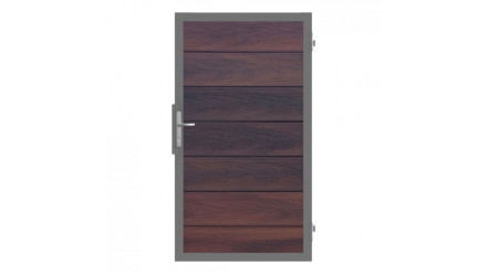 planeo Solid Grande - Standard Universaltor Walnuss co-ex mit Anthrazit-Alurahmen