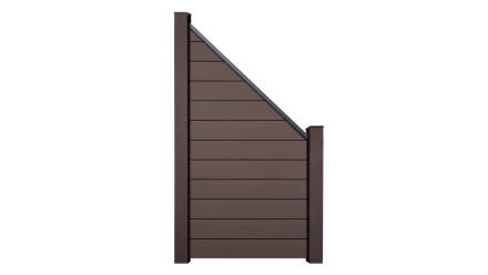 planeo Solid - Gartenzaun Abgeschrägt Terra