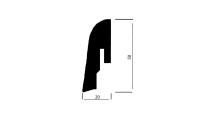 Wicanders Sockelleisten - Kork-Funiert - Struktur Timide/Moon - 20x50x2400 mm ()