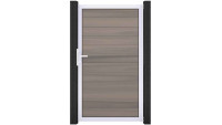 planeo Solid - Universaltor Bi-Color co-ex mit Silber Alurahmen 100x180x4cm