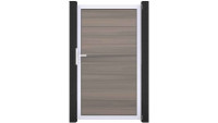 planeo Solid - Universaltor Bi-Color co-ex mit Silber Alurahmen 150x180x4cm