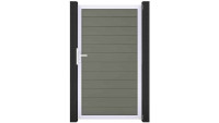 planeo Solid - Universaltor Grau mit Anthrazit Alurahmen 150x180x4cm