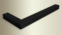 planeo Rechter Fertigwinkel gebogen 90° Schwarz 30 x 150 cm mit 20 mm Höhe