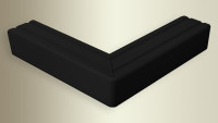 planeo Fertigwinkel gebogen 90° Schwarz 30 x 30 cm mit 20 mm Höhe