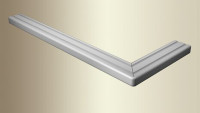 planeo Linker Fertigwinkel gebogen 90° Silber 150 x 30 cm mit 10 mm Höhe
