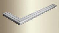 planeo Rechter Fertigwinkel gebogen 90° Silber 30 x 150 cm mit 10 mm Höhe