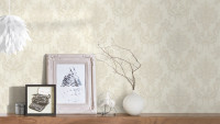 Vinyltapete grau Retro Landhaus Barock Blumen & Natur Ornamente Château 5 923