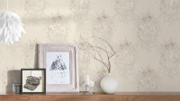 Vinyltapete grau Klassisch Retro Landhaus Ornamente Blumen & Natur Château 5 995