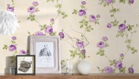 Vinyltapete lila Klassisch Retro Blumen & Natur Château 5 015