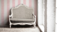 Vinyltapete rosa Modern Retro Streifen Paradise Garden 184