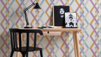 Vinyltapete grau Modern Ornamente Streifen Linen Style 592