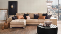 Vinyltapete creme Modern Klassisch Uni Streifen Trendwall 851