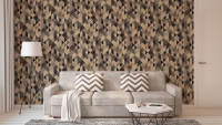 Vinyltapete schwarz Modern Klassisch Uni Streifen Trendwall 864