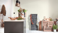 Vinyltapete creme Modern Klassisch Uni Trendwall 003