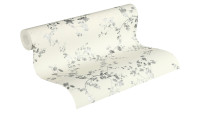 Vinyltapete Metropolitan Stories Lola - Paris Living Landhausstil Walls Blumenranken Metallic Schwarz Weiß 962