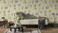 Vinyltapete lila Modern Retro Blumen & Natur Romantico 265