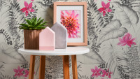 Landhaus Tapete Exotic Life A.S. Création Landhausstil Grau Rosa Schwarz 791