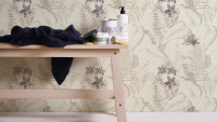 Landhaus Tapete Exotic Life A.S. Création Landhausstil Beige Braun Grau 793