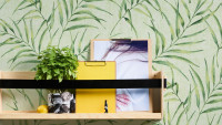 Vinyltapete grün Modern Klassisch Blumen & Natur Greenery 353