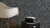 Vinyltapete schwarz Modern Klassisch Blumen & Natur Greenery 355